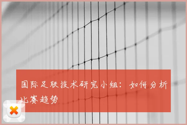 国际足联技术研究小组:如何分析比赛趋势